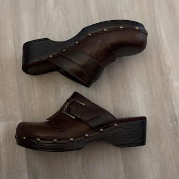 Unlisted By Kenneth Cole Leather Mule Clogs Slip On Size 7 - Picture 4 of 6